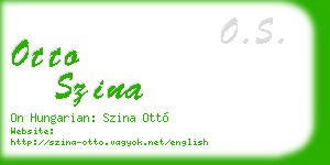 otto szina business card
